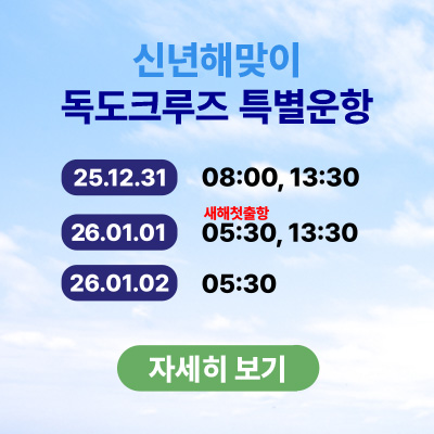 신년 해맞이 독도크루즈 특별 운항